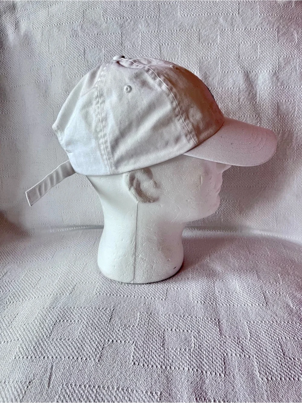 Polo by Ralph Lauren White Cap with Blue and Gold Label